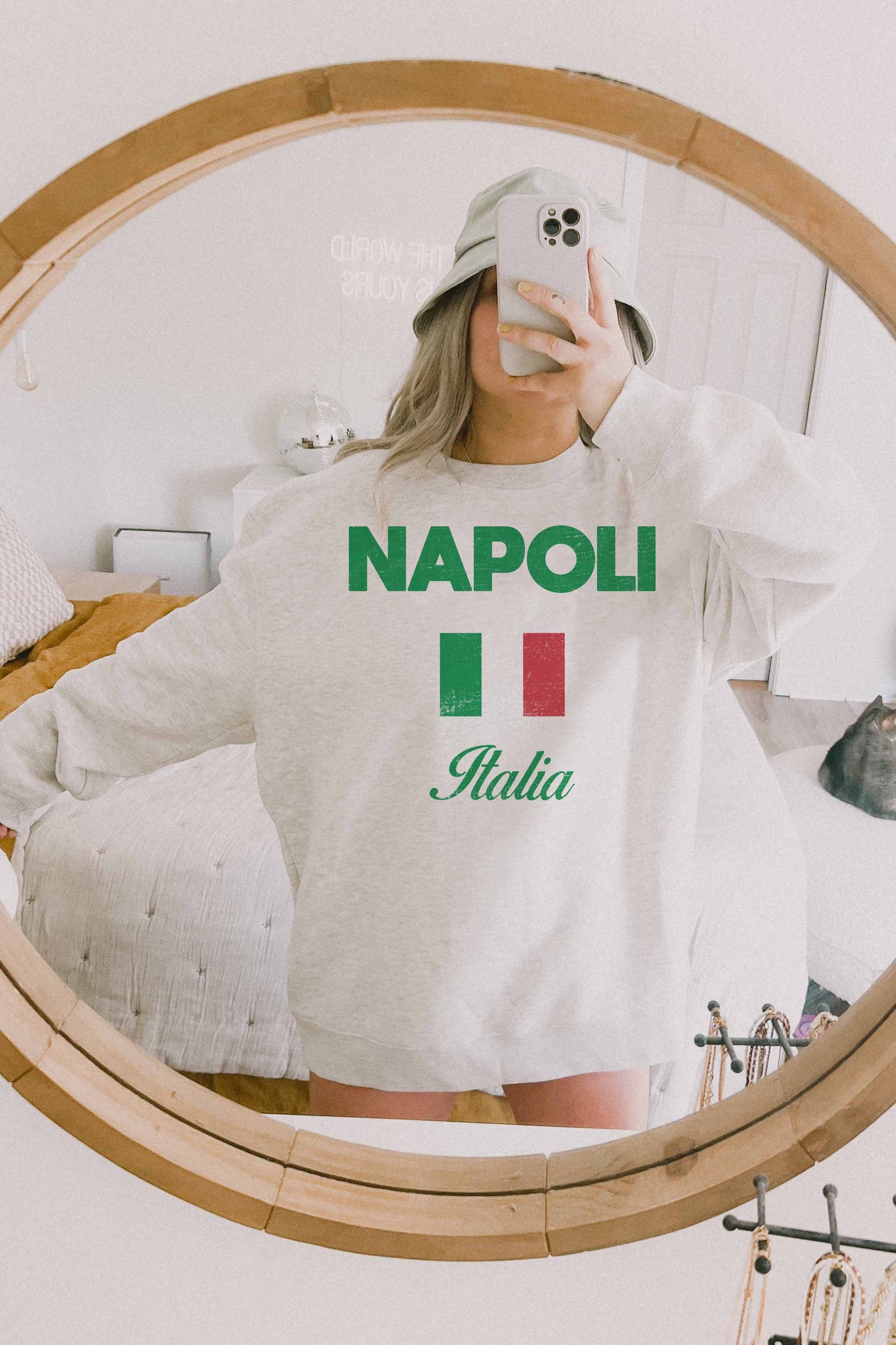 Felpa oversize Napoli Italia con grafica
