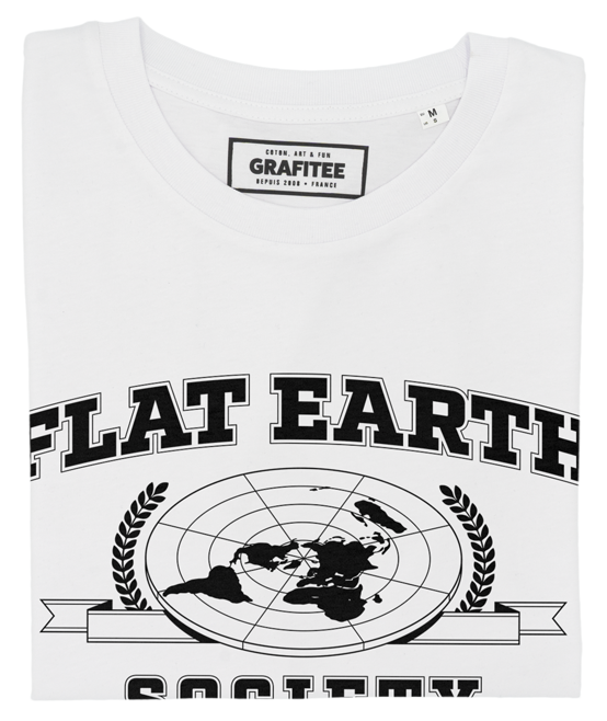T-shirt Flat Earth Society con stampa