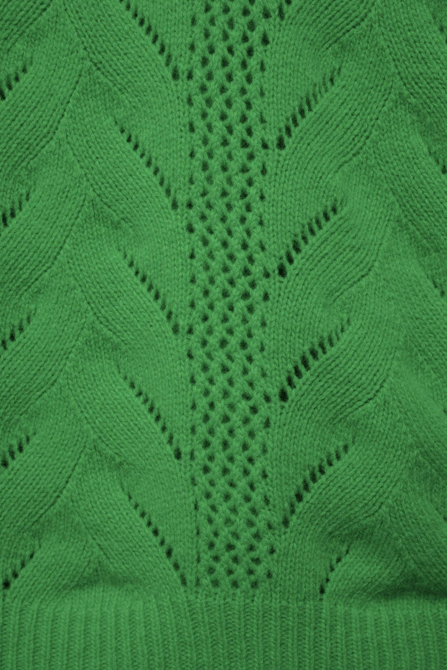 Maglione in maglia strutturata verde