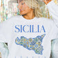 Felpa Oversize Sicilia Italia
