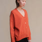 Cardigan oversize in tweed