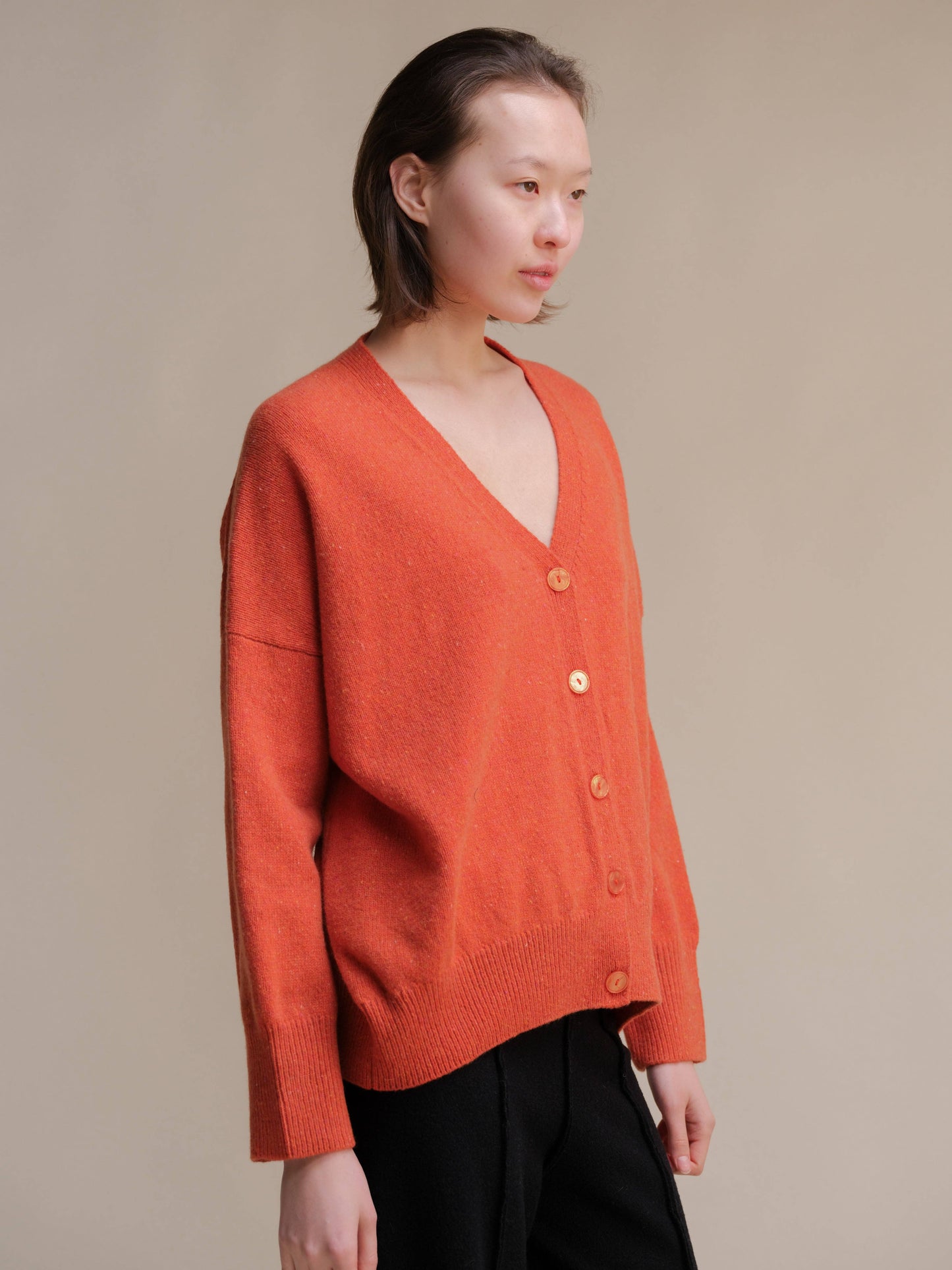 Cardigan oversize in tweed