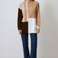 Tunica in maglia color block con collo alto