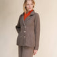 Giacca doppiopetto in maglia misto cashmere