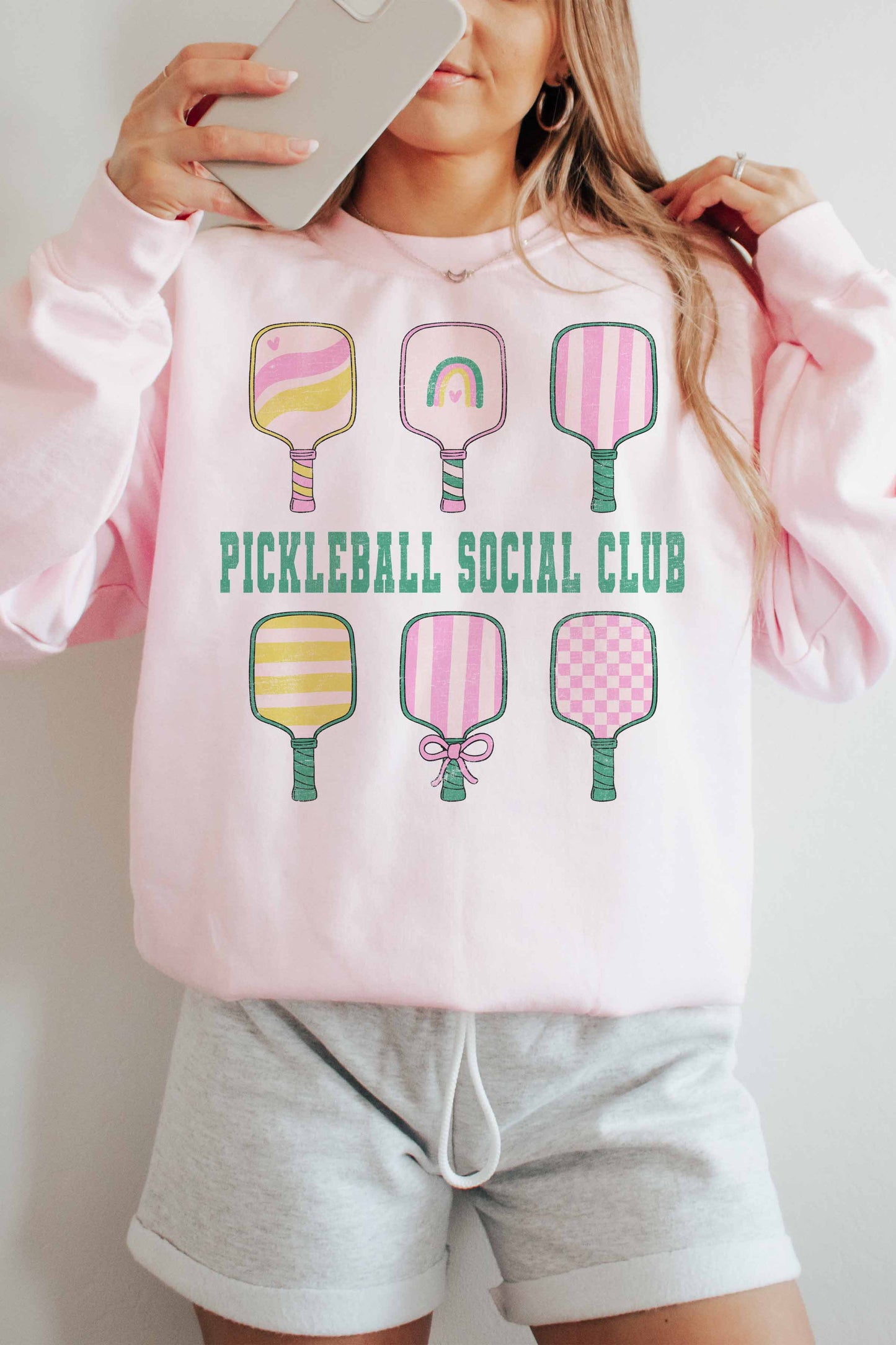 Felpa oversize Pickleball Social Club con stampa grafica