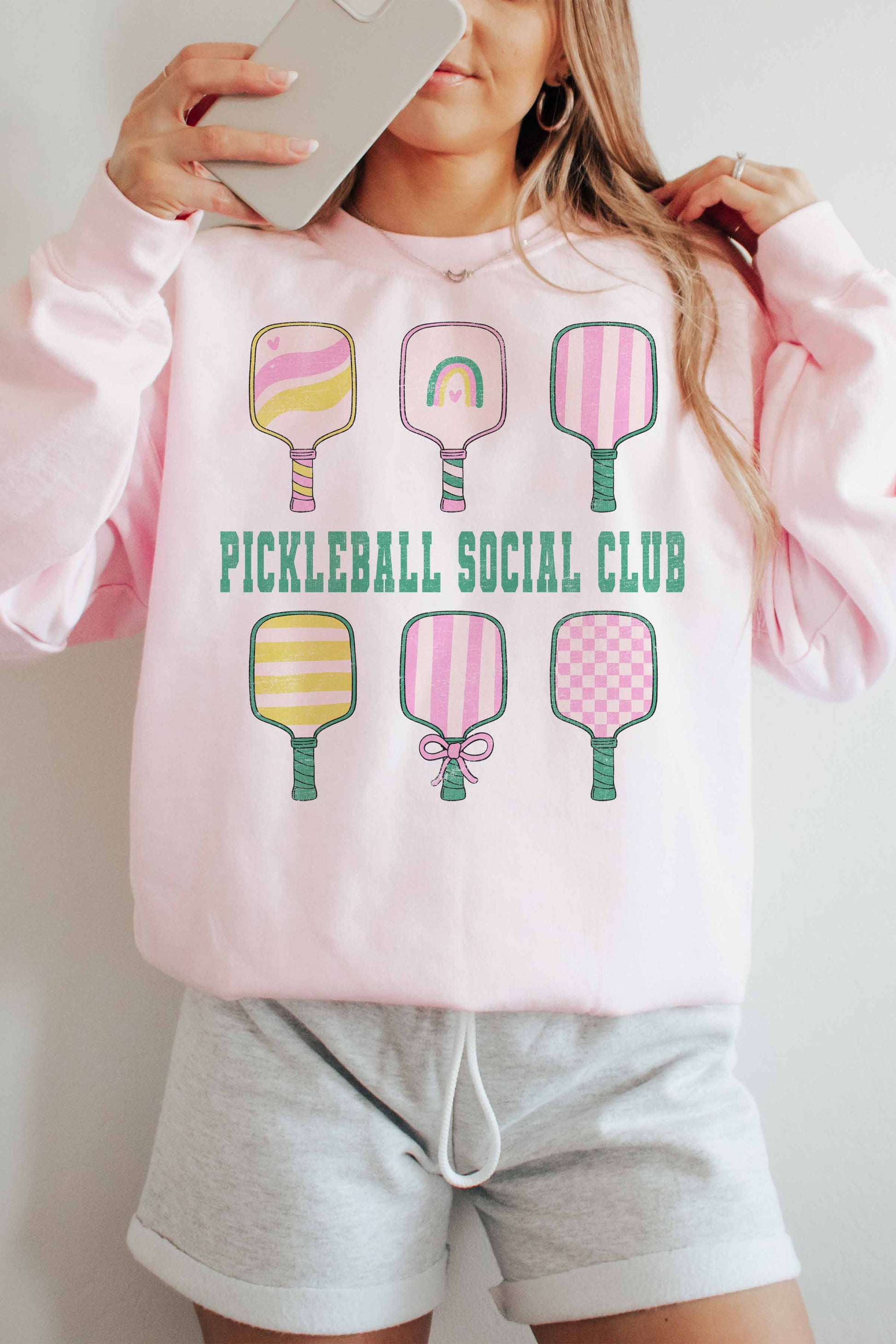 Felpa oversize Pickleball Social Club con stampa grafica