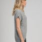 Maglione smanicato oversize girocollo in maglia spessa