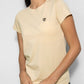 T-shirt donna beige antimacchia in cotone