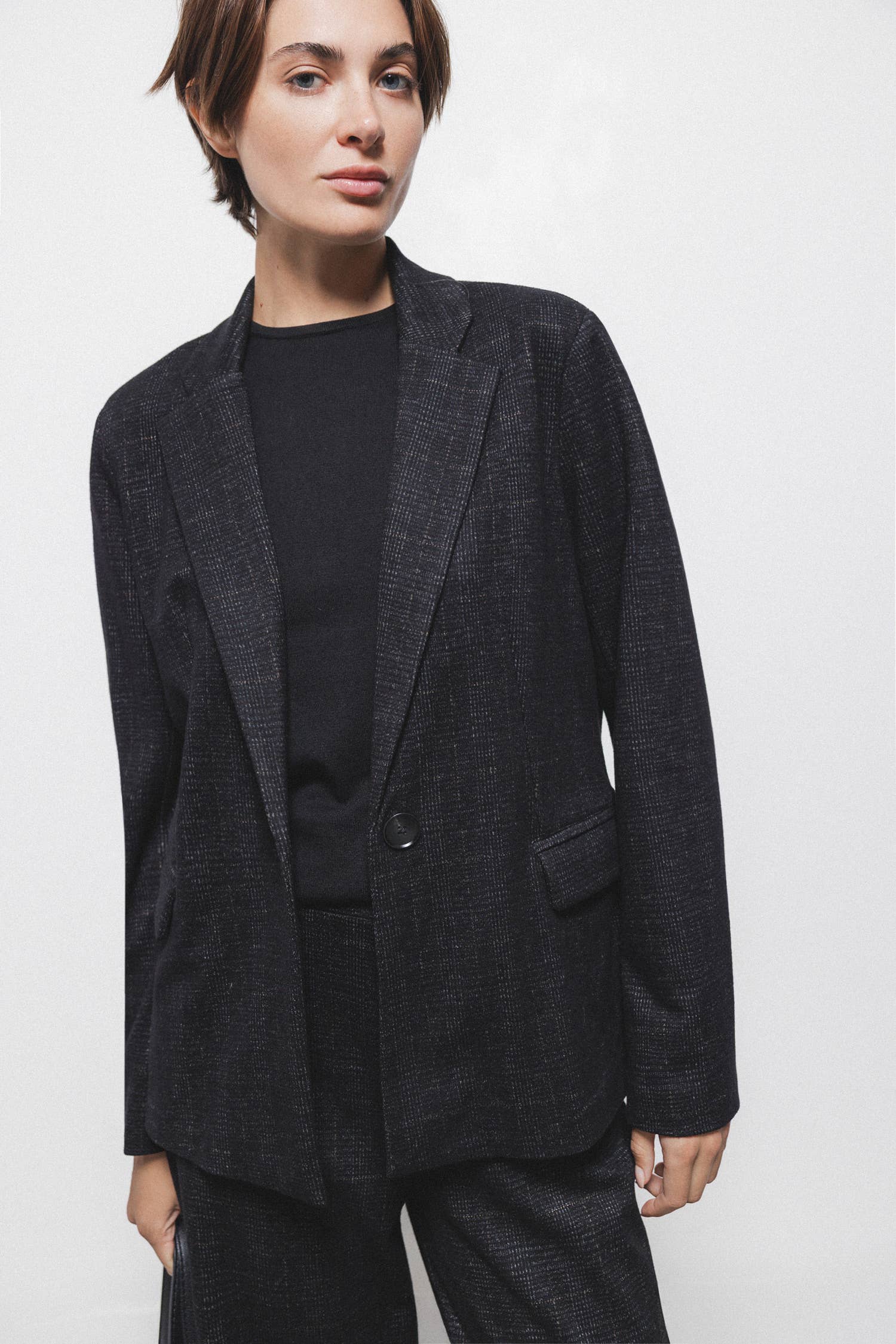 Blazer tartan elegante da donna