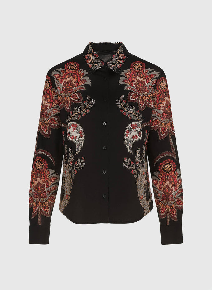 Camicia Alina Multicolore in Popeline di Cotone