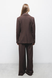 Pantaloni a gamba larga con zip laterale