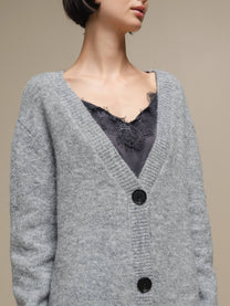 Cardigan in maglia donna con scollo a V