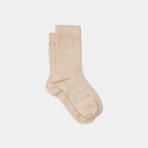 Calzini in cotone pettinato tinta unita beige heather