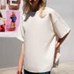 T-shirt in crepe oversize a maniche corte
