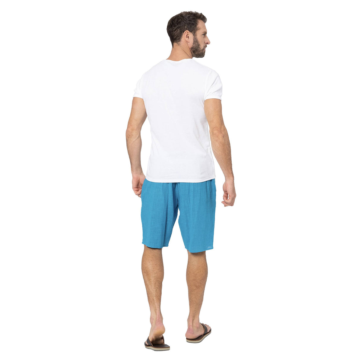 Pantaloncini estivi in cotone con vita elasticizzata e coulisse