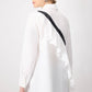 Camicia in popeline con zip e volant sul retro