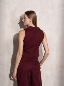 Gilet sartoriale con bottoni da donna