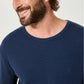 T-shirt Ben in cotone biologico goffrato blu marino