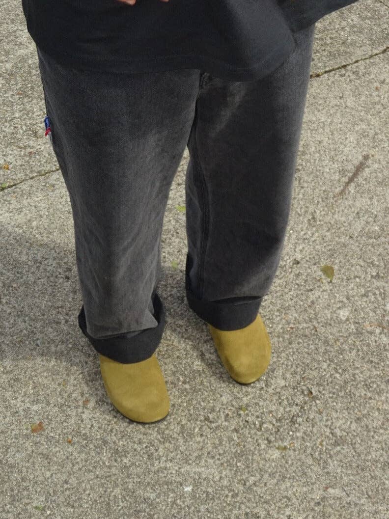 Zoccoli verdi in suede NWHR