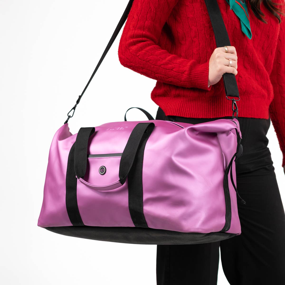 Borsa da viaggio impermeabile rosa da 37 L
