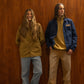 Sopracamicia overshirt senape con ricamo Race