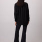 Camicia jacquard leopardata nera