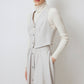 Completo gilet e gonna midi gessata
