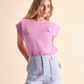 T-shirt con applicazioni a stella