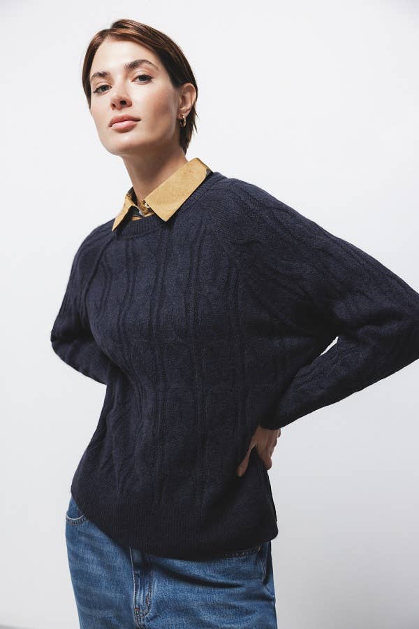 Maglione a maglia strutturata