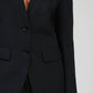 Blazer nero aderente con scollo a V