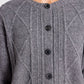 Cardigan Clara in lana d’agnello grigio mélange