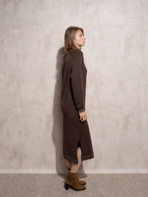 Abito lungo in maglia con lurex