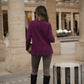 Jersey donna relaxed fit con spacchi laterali