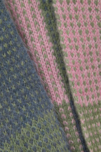 Mantella in maglia color block