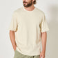 T-shirt a costine oversize in cotone organico con logo ricamato