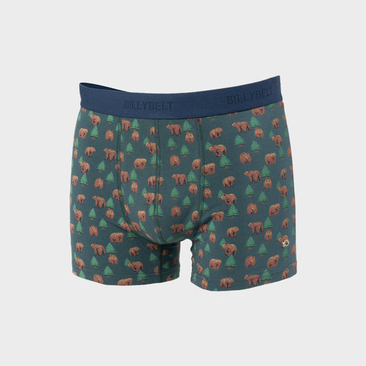 Boxer in cotone biologico con stampa orsi Kinai