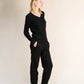 Pantaloni yoga in misto cashmere 3D knit