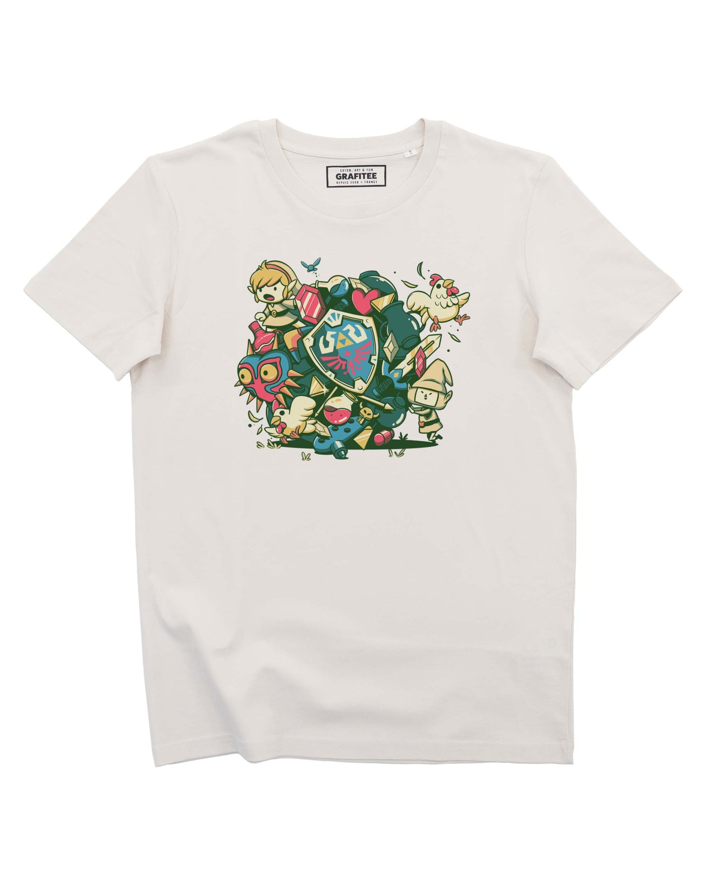 T-shirt Link Katamari con stampa geek