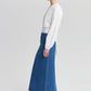 Blusa in popeline con cintura in vita
