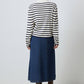 Maglione a righe con colletto polo