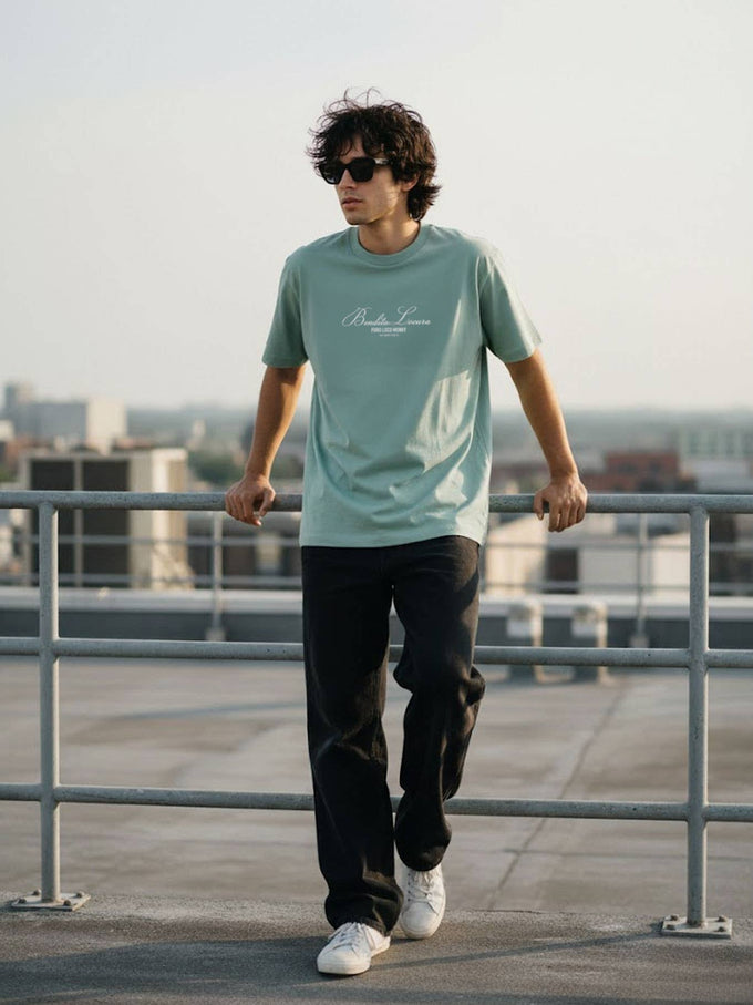 T-shirt Bendita Locura con ricamo bianco verde