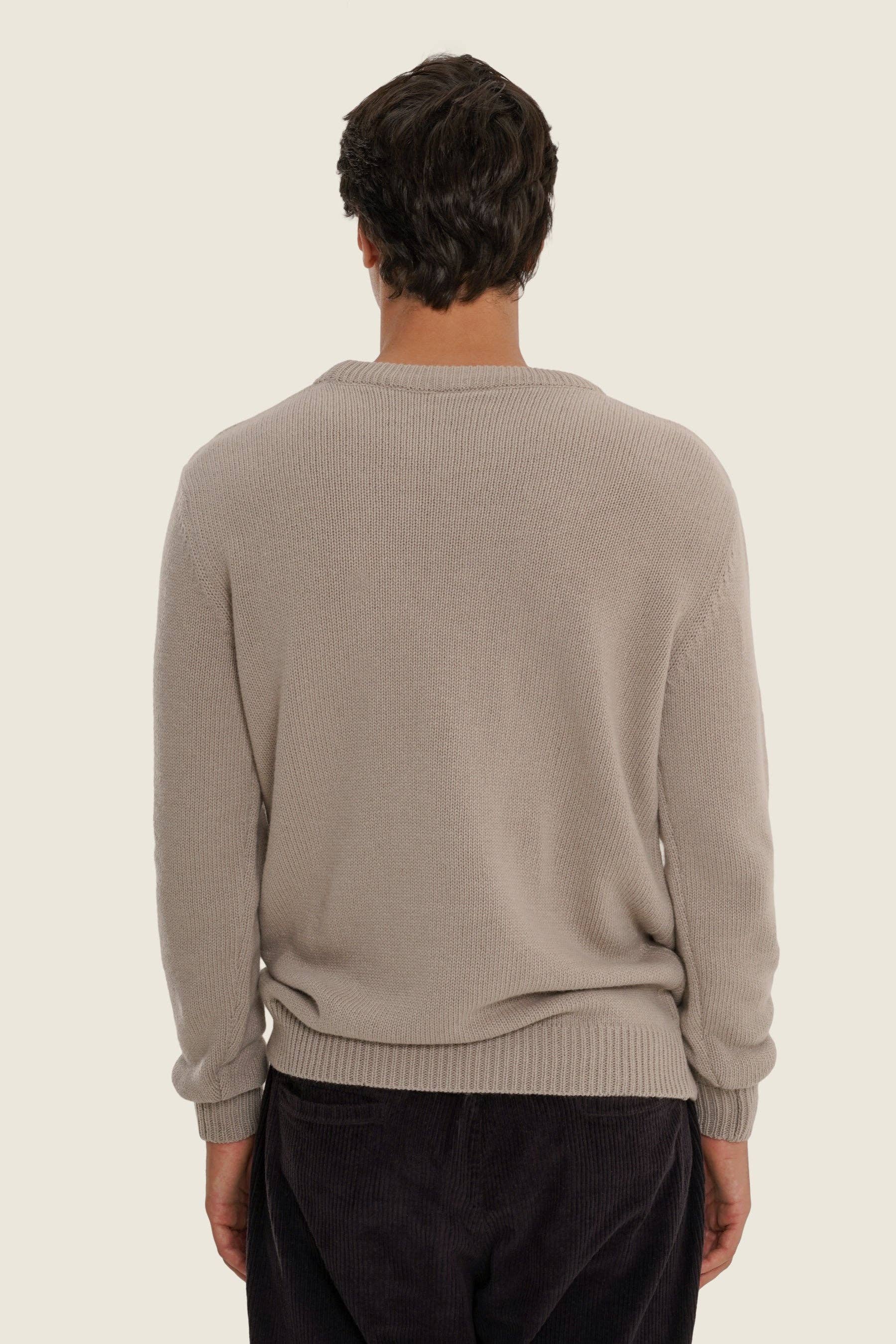 Maglione in maglia grigio in cotone biologico