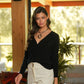 Cardigan in maglia con scollo a V e bottoni