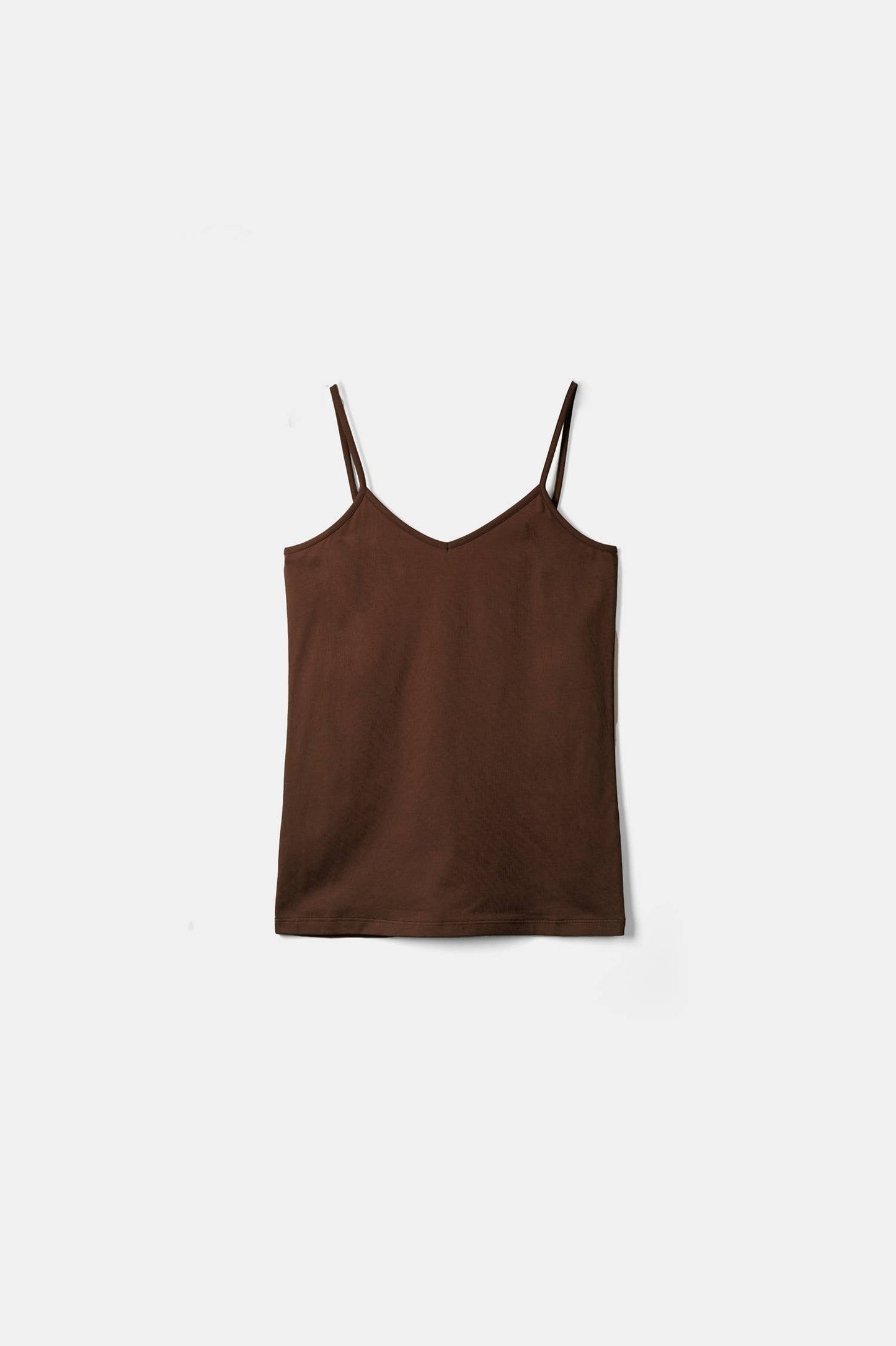 Top basic con scollo a V e spalline sottili