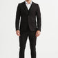Completo elegante 3 pezzi nero da uomo