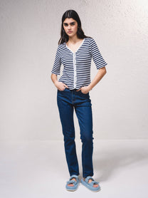 Jeans slim fit a vita alta
