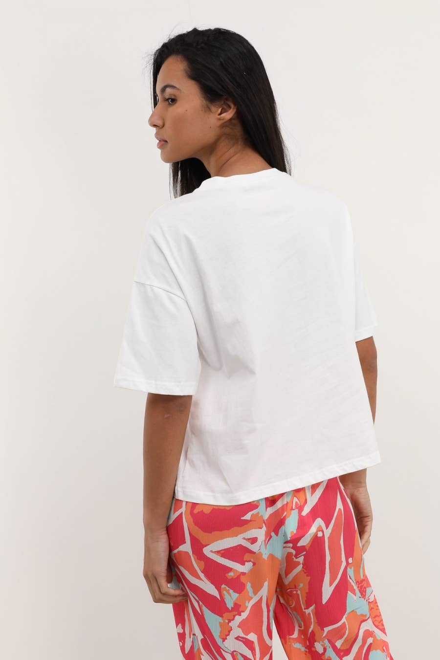 T-shirt oversize con stampa Bisous