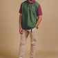 Polo color block in cotone biologico Greener Pastures