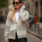 Cardigan in maglia degradé con bottoni