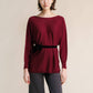Pullover oversize a barchetta in lana merino extrafine